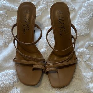 Wild Pair Brown Strappy Heels